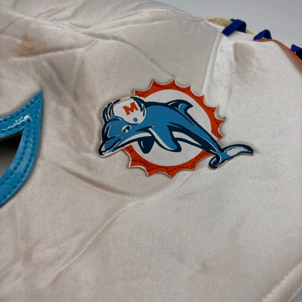 NFL Miami Dolphins Logo Football Team Wrestling Mask with Flaws